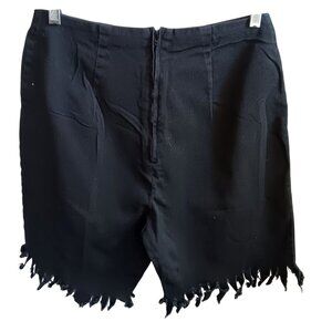 29" Vintage Shorts HIGH WAIST COUNTRY FRAY 1970's Womens Taper COTTON Black